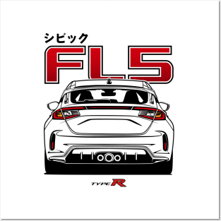 Civic Type R FL5 Black Print Posters and Art